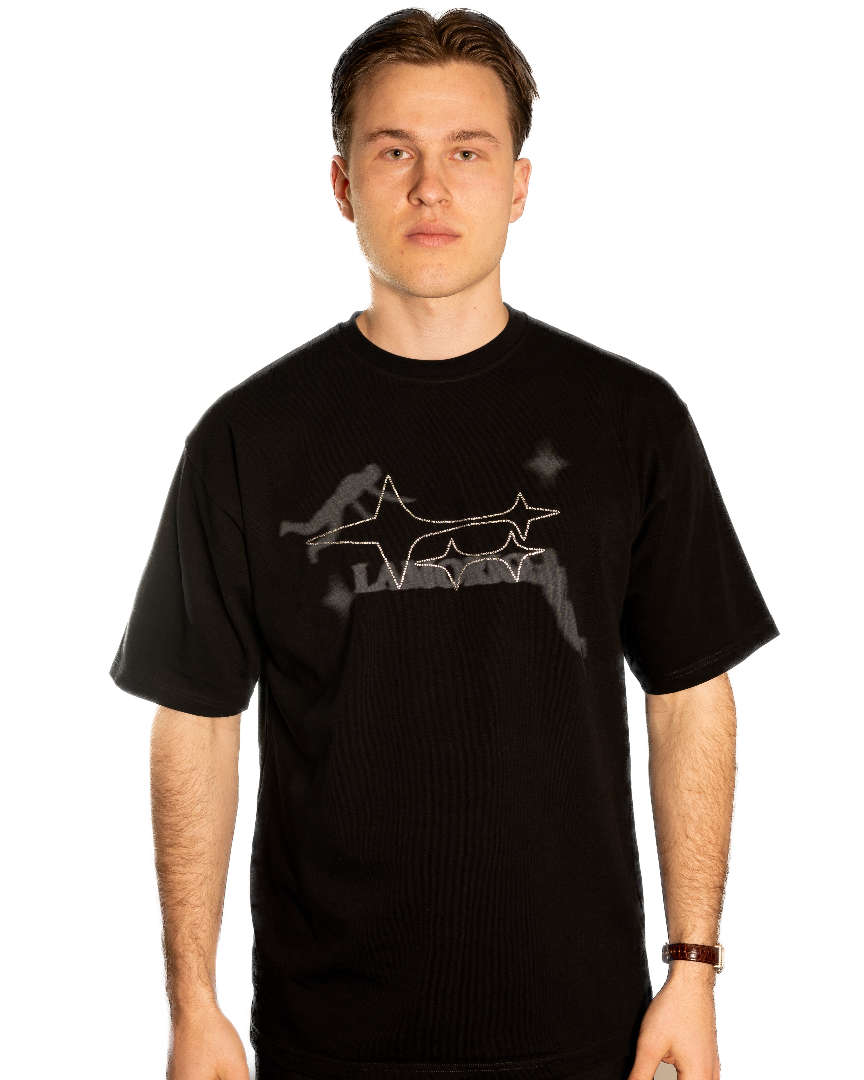 "Rhinestone Shine" Tee black
